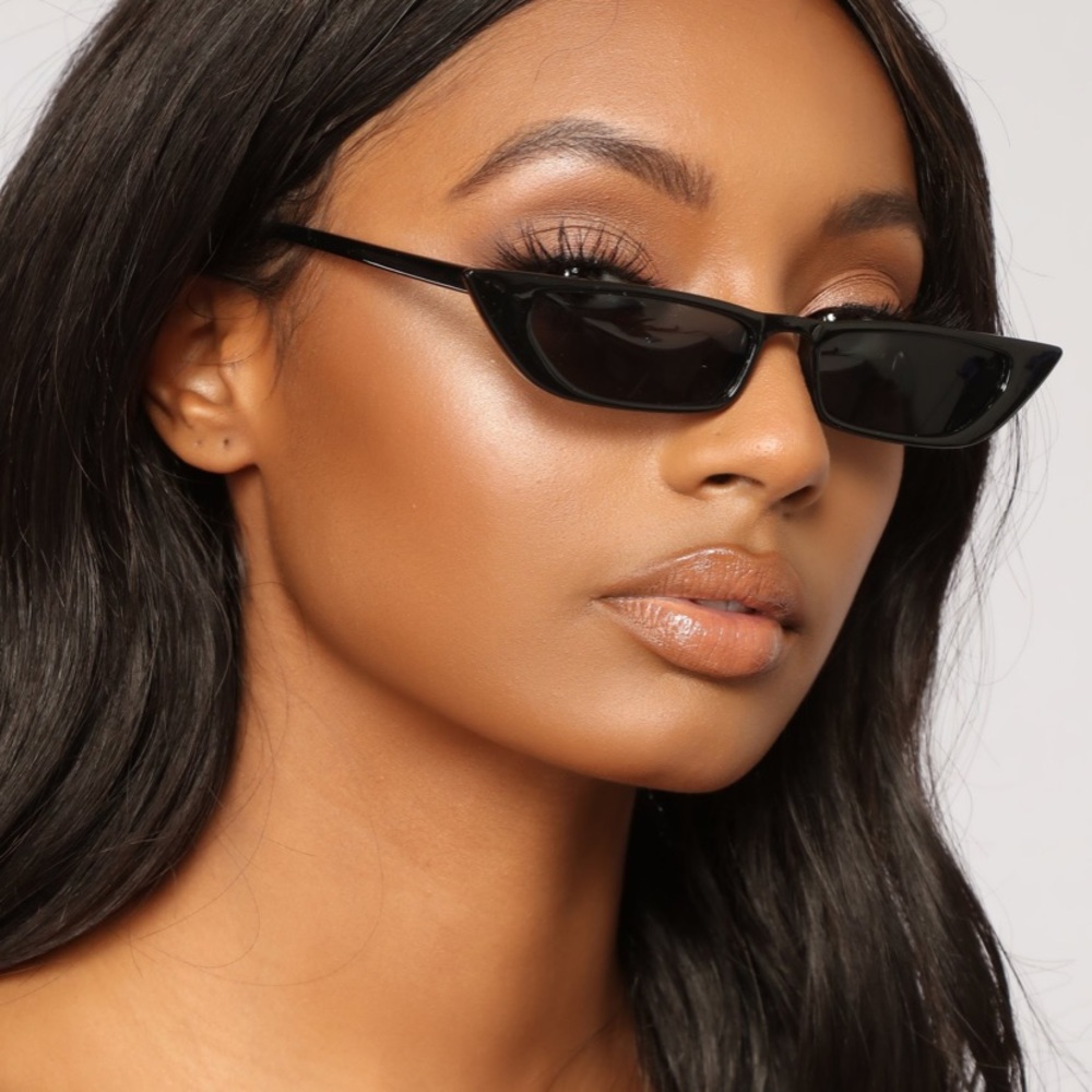 black cat eye sunglasses